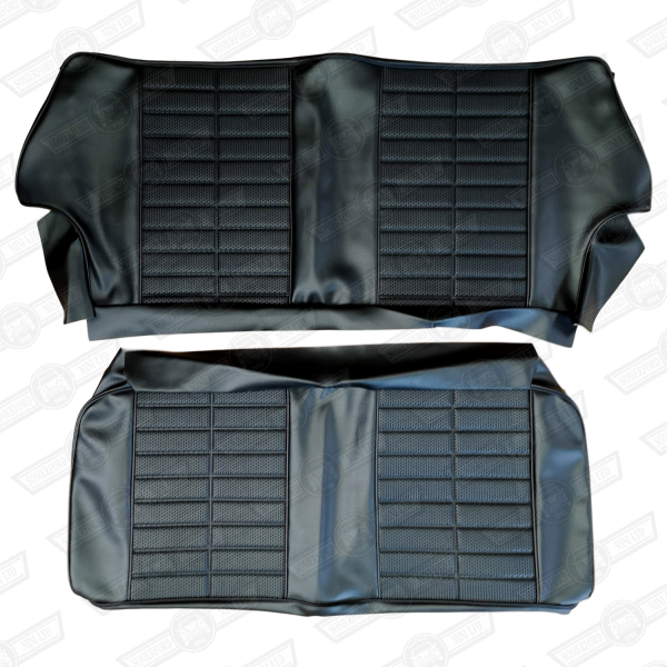 REAR SEAT COVER KIT-BLACK-1275GT-'69-'75