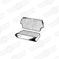 REAR SEAT COVER KIT-SALOON-(state colour)-'61-'67 stitched
