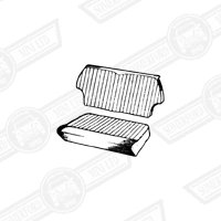 REAR SEAT COVER KIT-SALOON-(state colour)-'61-'67 stitched