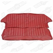 REAR SEAT COVER KIT-SALOON-TARTAN RED-'61-'67 stitched
