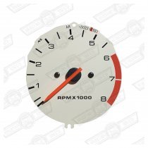 REV COUNTER-IVORY FACE-8000 RPM STD. AND COOPER-'97 ON