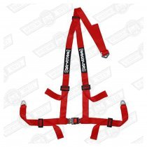 SECURON HARNESS QUICK RELEASE BUCKLE 3 PT BOLT-IN RED