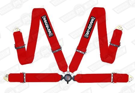 SECURON HARNESS QUICK RELEASE BUCKLE 4 PT. SNAP FIXING RED