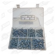 SELECTION PACK- POP RIVETS, ALLOY AND STEEL 500 PCS