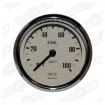 SMITHS CAPILLARY OIL PRESSURE GAUGE- FULL SCALE MAG FACE