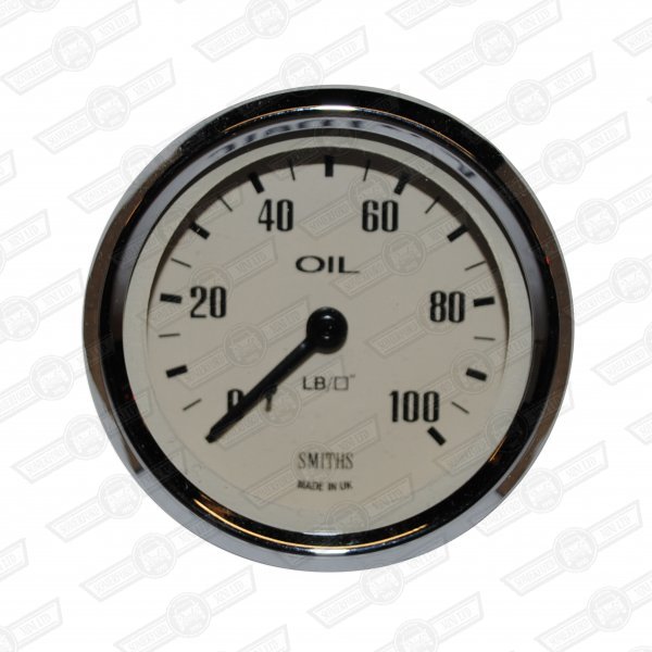SMITHS CAPILLARY OIL PRESSURE GAUGE- FULL SCALE MAG FACE