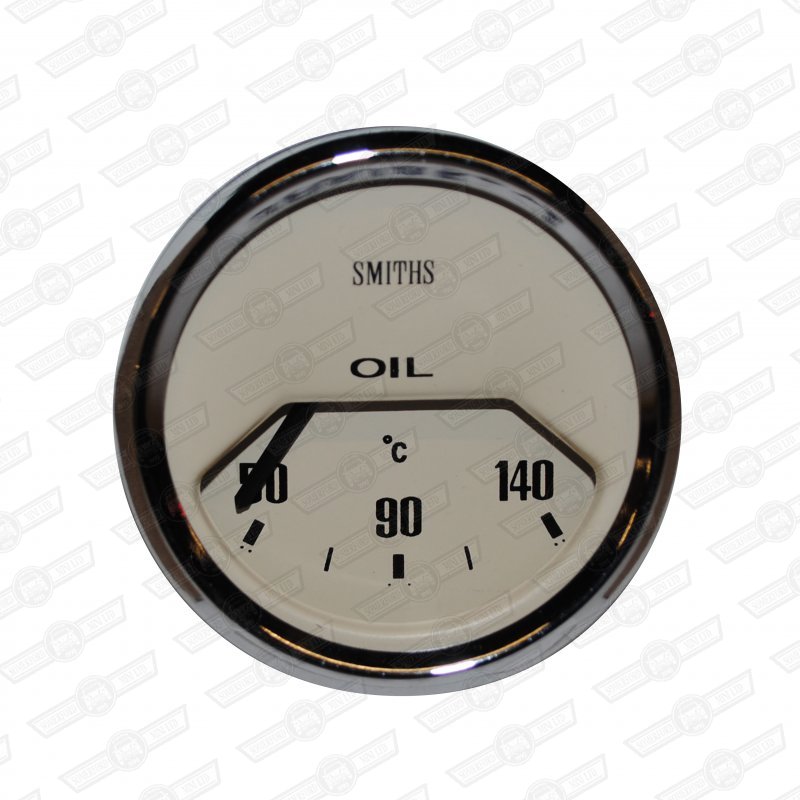 SMITHS OIL TEMPERATURE GAUGE1/2 SCALE,MAG. FACE,VEE BEZEL Somerford M...