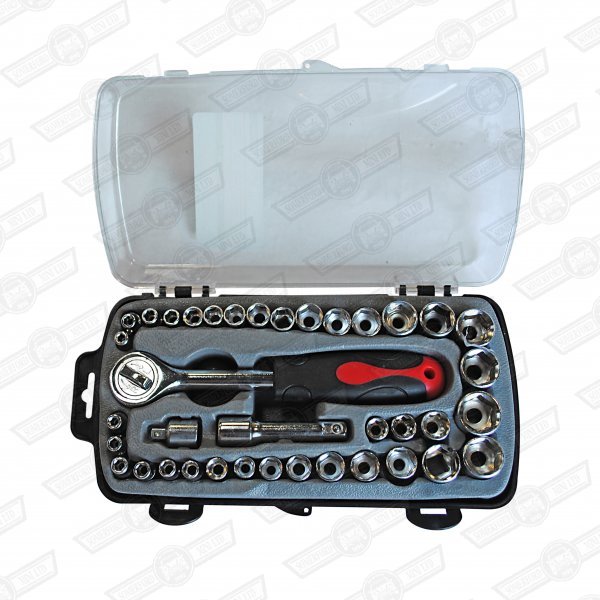 SOCKET SET- COMPACT, 39 PIECE IMPERIAL AND METRIC