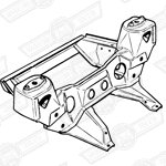 SUBFRAME-FRONT-DRY-SOLID MOUNTED-AUTOMATIC-'64-'75