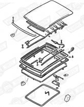 SUNROOF ASSY.FABRIC, ELECTRIC, FOLDING 1992-'96